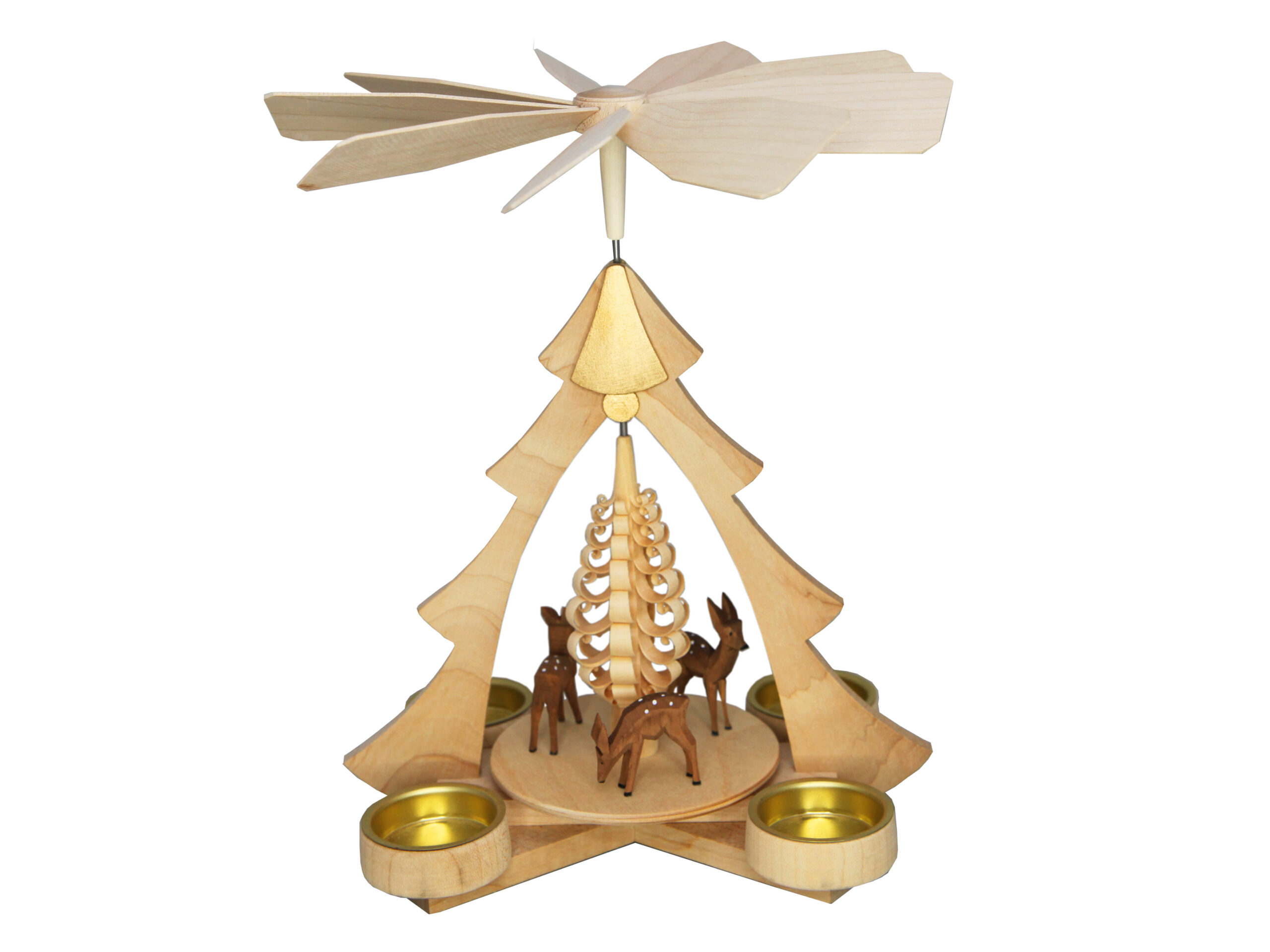 Teelichtpyramide Rehe