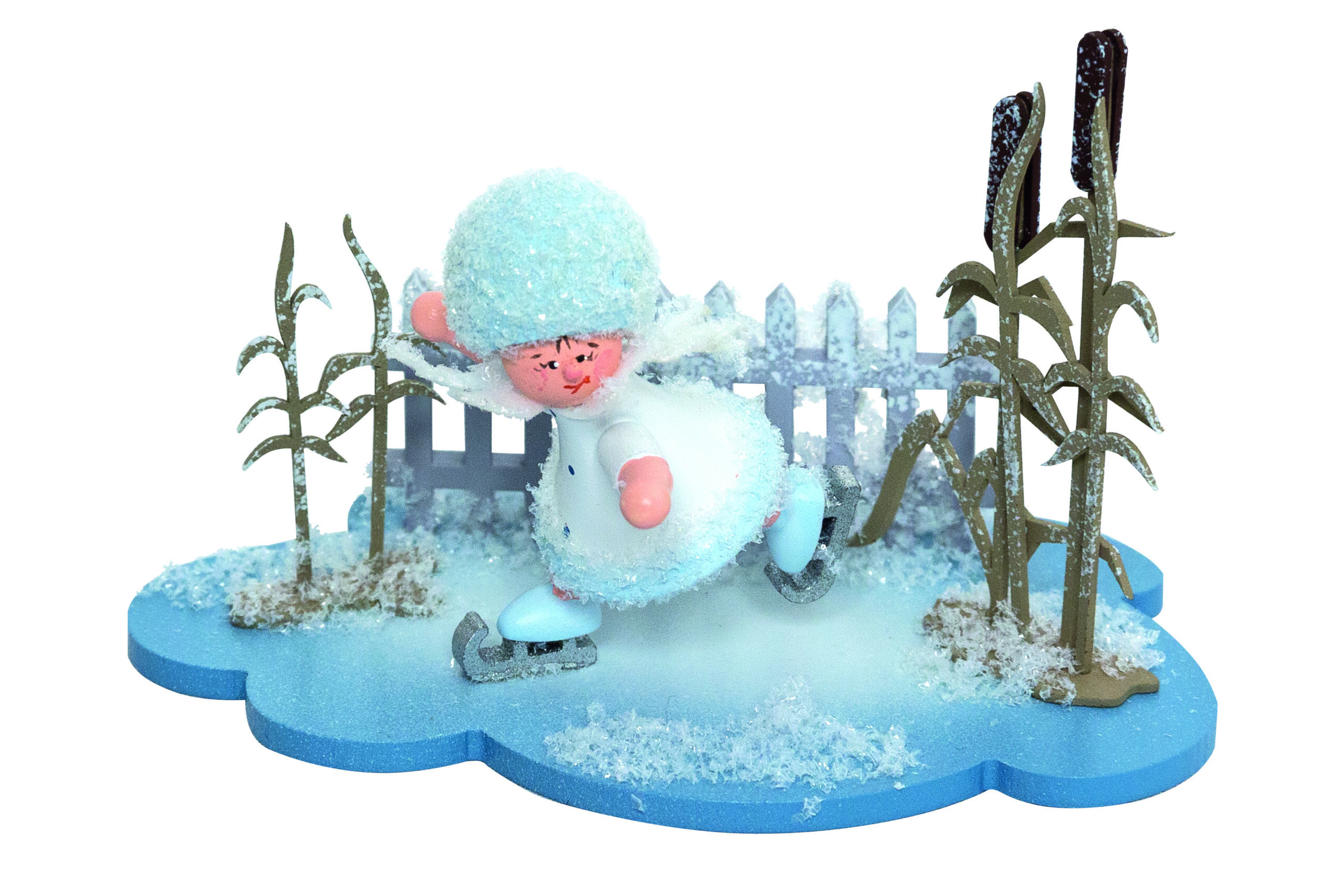 Schneeflöckchen Schlittschuhfahrer