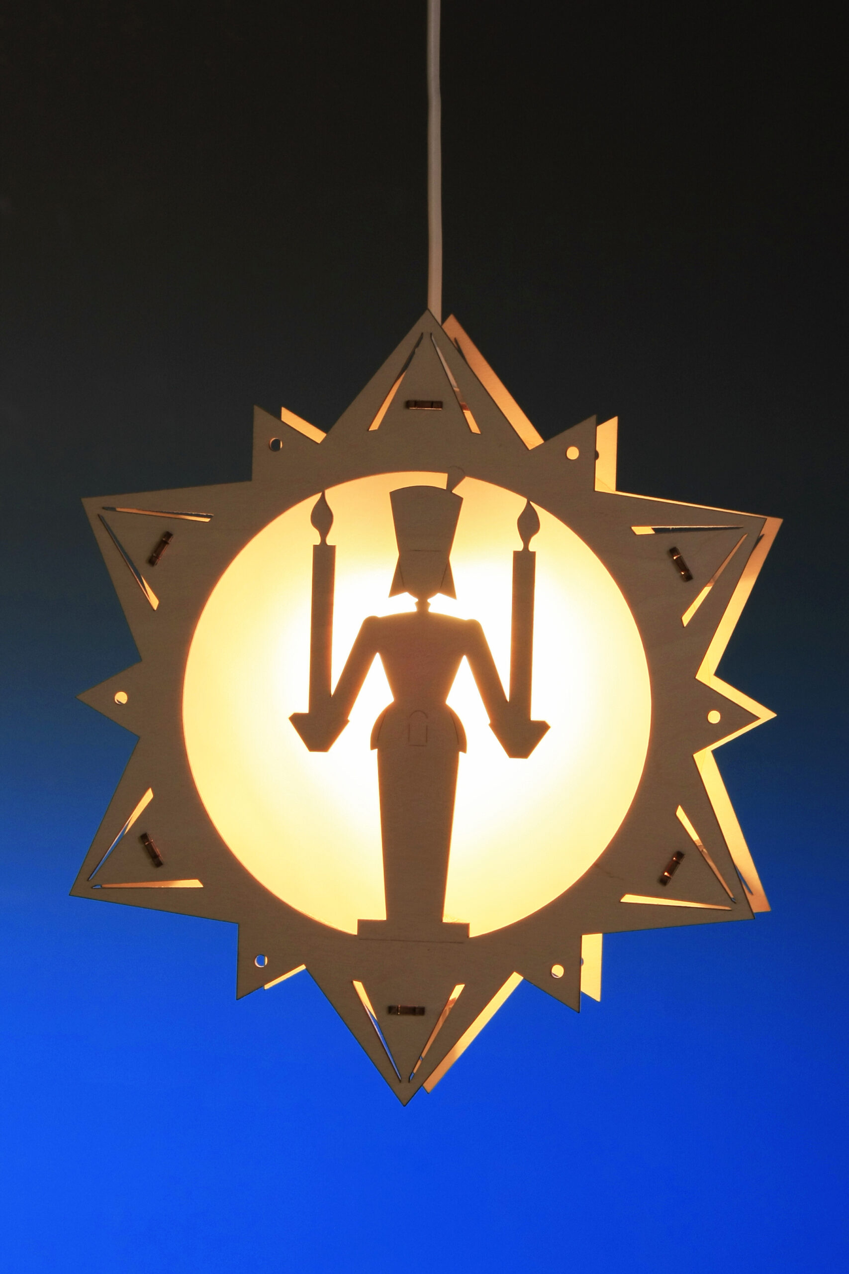 Beleuchtetes Fensterbild Engel und Bergmann – Bild 2