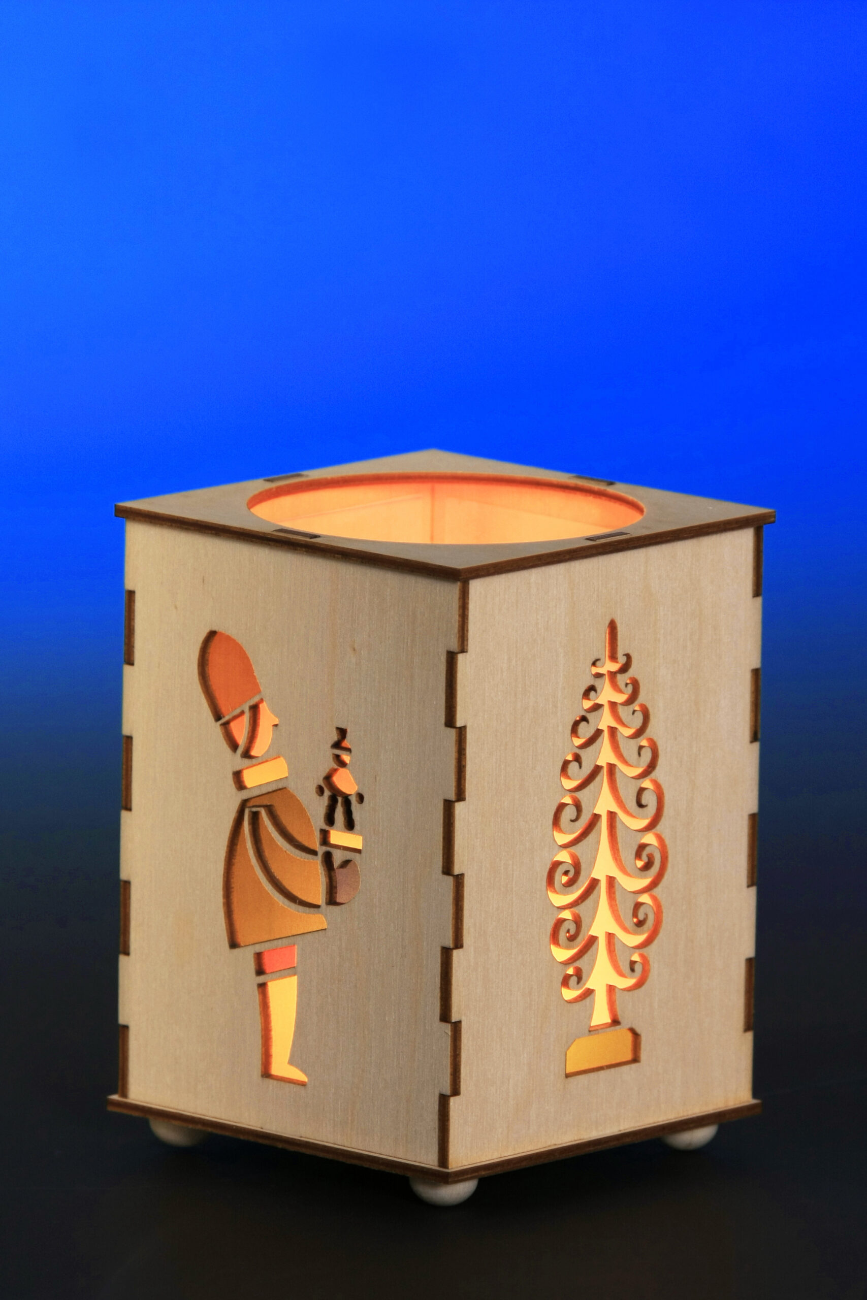 Teelichtlaterne Striezelkinder